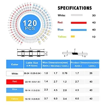 Kuject Heat Shrink Solder Seal Connectors - 120 PCS Kit