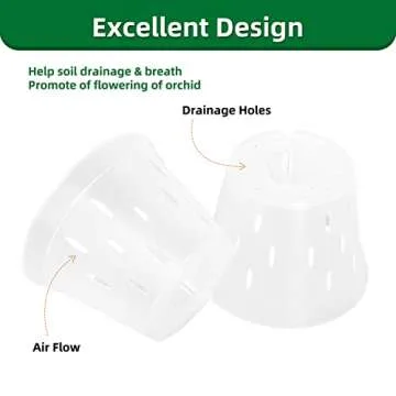 YIKUSH 7 Inch Clear Orchid Pots for Indoor Outdoor Use