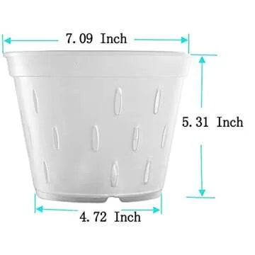 YIKUSH 7 Inch Clear Orchid Pots for Indoor Outdoor Use