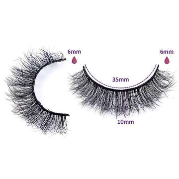 Wleec Beauty Short Fluffy Lashes, Wispy Lashes Natural Look, 10mm False Eyelashes (7 Pairs, Black, FM14)