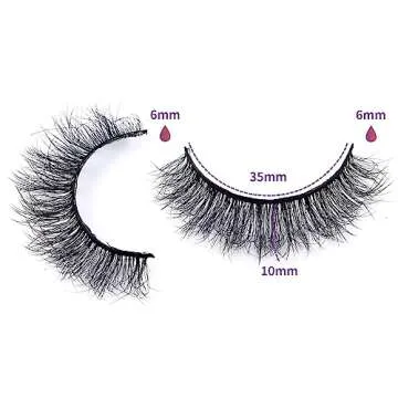 Wleec Beauty Short Fluffy Lashes, Wispy Lashes Natural Look, 10mm False Eyelashes (7 Pairs, Black, FM14)