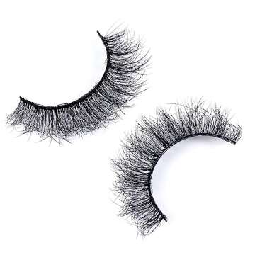 Wleec Beauty Short Fluffy Lashes, Wispy Lashes Natural Look, 10mm False Eyelashes (7 Pairs, Black, FM14)
