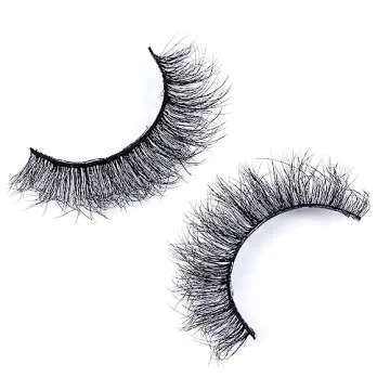 Wleec Beauty Short Fluffy Lashes, Wispy Lashes Natural Look, 10mm False Eyelashes (7 Pairs, Black, FM14)