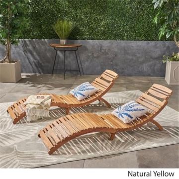 Buy Lahaina Wood Outdoor Chaise Lounge Set 2 Pieces
