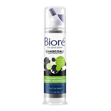 Biore Charcoal Pore Minimizing Skin Polisher, for Large Pore Treatment on Oily Skin with Natural Mic...