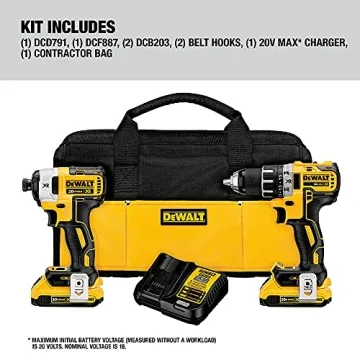 Dewalt 20V MAX Cordless Drill Impact Driver Power Tool Set