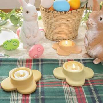 CHOCSTAY Set of 3 Elegant Tealight Candle Holders, Unique Votive Decor