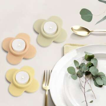 Elegant CHOCSTAY Tealight Candle Holder Set for Home Decor