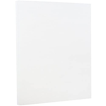 JAM PAPER Strathmore 88lb Cardstock - Bright White Laid