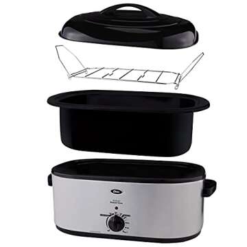 Oster Roaster Oven with Self-Basting Lid | 22 Qt, Stainless Steel