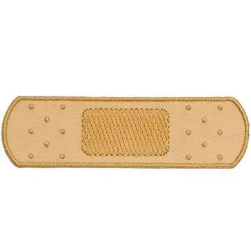 Adhesive Embroidered Iron-On Medical Patches Set