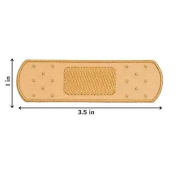 Adhesive Embroidered Iron-On Medical Patches Set