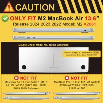 Batianda Protection Case for MacBook Air 13.6 inch