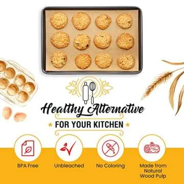 220 PCS Parchment Paper Baking Sheets, 12x16 Inches by Baker's Signature | Precut Non-Stick & Unbleached - Will Not Curl or Burn, Non-Toxic & Comes in Convenient Packaging