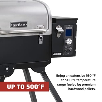 Camp Chef Pursuit Portable Pellet Grill for Outdoor Cooking