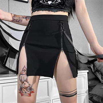 Goth Bodycon Mini Skirt - Punk Rock Edgy Fashion
