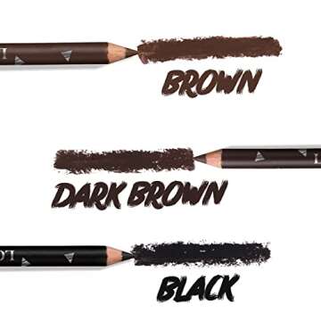 Dark Brown Eyebrow Pencils Set - 12PCS Waterproof Eye Liner