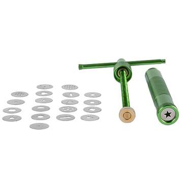 Stainless Steel Clay Extruder Sugar Paste Extruder Cake Fondant Decorating Tool Set Ceramics & Pottery Clay Extruders Mixers & Presses (Green)