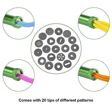 Stainless Steel Clay Extruder Sugar Paste Extruder Cake Fondant Decorating Tool Set Ceramics & Pottery Clay Extruders Mixers & Presses (Green)