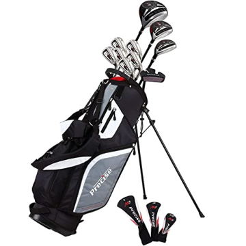 Top Line Men's M5 Golf Club Set for Left Handed Golfers, Complete with Driver, Woods, and Irons