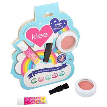 Luna Star Klee Blush and Lip Shimmer Makeup Kit. Gentle and Non-Toxic. Kid-Friendly. Made in USA. (H...