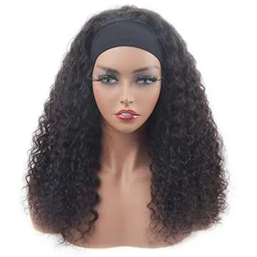 VIVIBABI Deep Wave Lace Closure Wig 180% Density