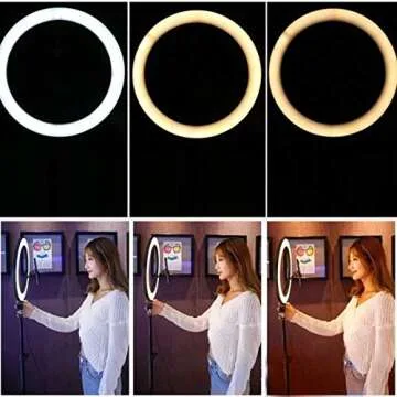Fealay LED Ring Light Kit with Phone Holder & Adjustable Tripod