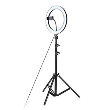 Fealay LED Ring Light Kit with Phone Holder & Adjustable Tripod