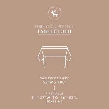 Elegant MONDAY MOOSE Gingham Checkered Tablecloth for Dining