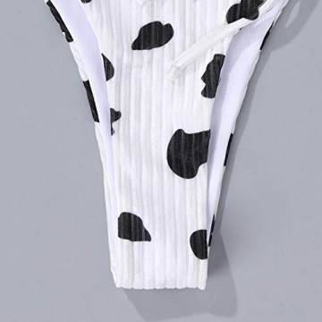 Adjustable Women's Cow Print Bikini for Festivals