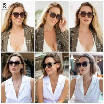 Chic SOJOS Luxury Square Sunglasses for Women with UV400 Protection