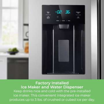 Kenmore Counter-Depth Refrigerator with Water Dispenser