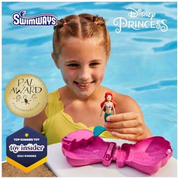 SwimWays Disney Princess Ariel Dive N Surprise, Swimming Pool Accessories & Kids Pool Toys, Little M...
