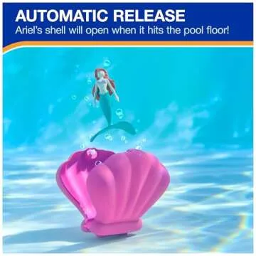SwimWays Disney Princess Ariel Dive N Surprise, Swimming Pool Accessories & Kids Pool Toys, Little Mermaid Party Supplies & Water Toys for Kids Aged 5 & Up
