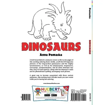 Dinosaurs Dover Coloring Book for Kids Aged 4-10