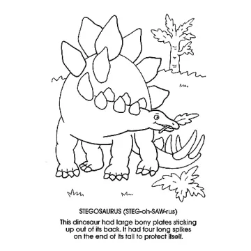 Dinosaurs Dover Coloring Book for Kids Aged 4-10
