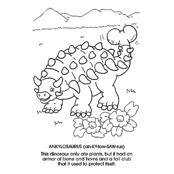 Dinosaurs Dover Coloring Book for Kids Aged 4-10