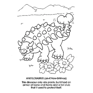 Dinosaurs Dover Coloring Book for Kids Aged 4-10