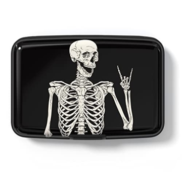 Hsxnam Credit Card Holder Wallet, Compact RFID Wallet for Cards & IDs, OK Skull Design