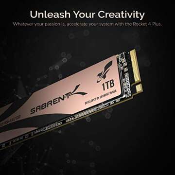 SABRENT 1TB Rocket 4 Plus NVMe 4.0 Gen4 PCIe M.2 Internal SSD Extreme Performance Solid State Drive (Latest Version) (SB-RKT4P-1TB)