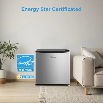 Midea Compact Mini Fridge 1.7 Cu Ft with Reversible Door