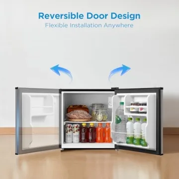 Midea Compact Mini Fridge 1.7 Cu Ft with Reversible Door