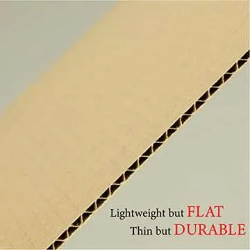 50 Packs 9x12 Inch Cardboard Sheets, Premium Brown Kraft Corrugated Cardboard Backing and Corrugated Inserts Bulk for Shipping, Mailing,T-Shirts, DIY Décor and Crafts