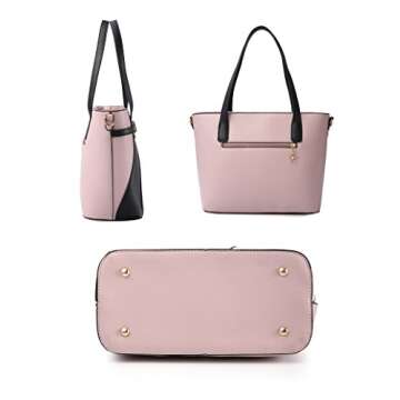 Nevenka Top Handle Handbags for Ladies PU Leather Tote Purse Women Crossbody Shoulder Bags (Red)