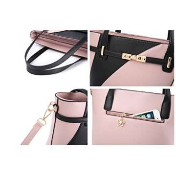 Nevenka Top Handle Handbags for Ladies PU Leather Tote Purse Women Crossbody Shoulder Bags (Red)