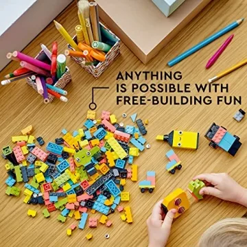 LEGO Classic Neon Fun Brick Box Set Creative Building Toy Kids 5+