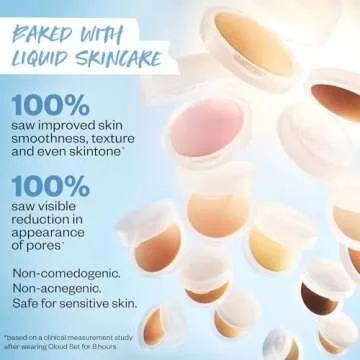 Kosas Cloud Set Face Setting Powder - Smoothing Shine Control, Soft, Sheer Translucent Makeup Finish, Portable & Long-Lasting Loose Pressed Baking Powder - Airy (Sheer Porcelain)