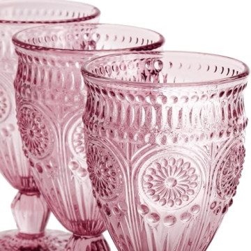 Kingrol Vintage Water Goblets - Elegant Drinkware Set