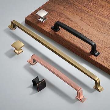 khtumeware 10 Pack 5 Inch Champagne Bronze Cabinet Pulls Warm Brass Drawer Pulls Kitchen Cabinet Hardware Kitchen Handles for Cabinets Cupboard Handles Drawer Handles