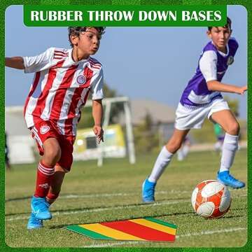 Jenaai 16 Inch Training Home Plate for Baseball Softball High Visibility Pitchers Training Plate Throw Practice Rubber Bases for Trainer Batting Hitting Pitching (Red, Green, Yellow,1 Pack)